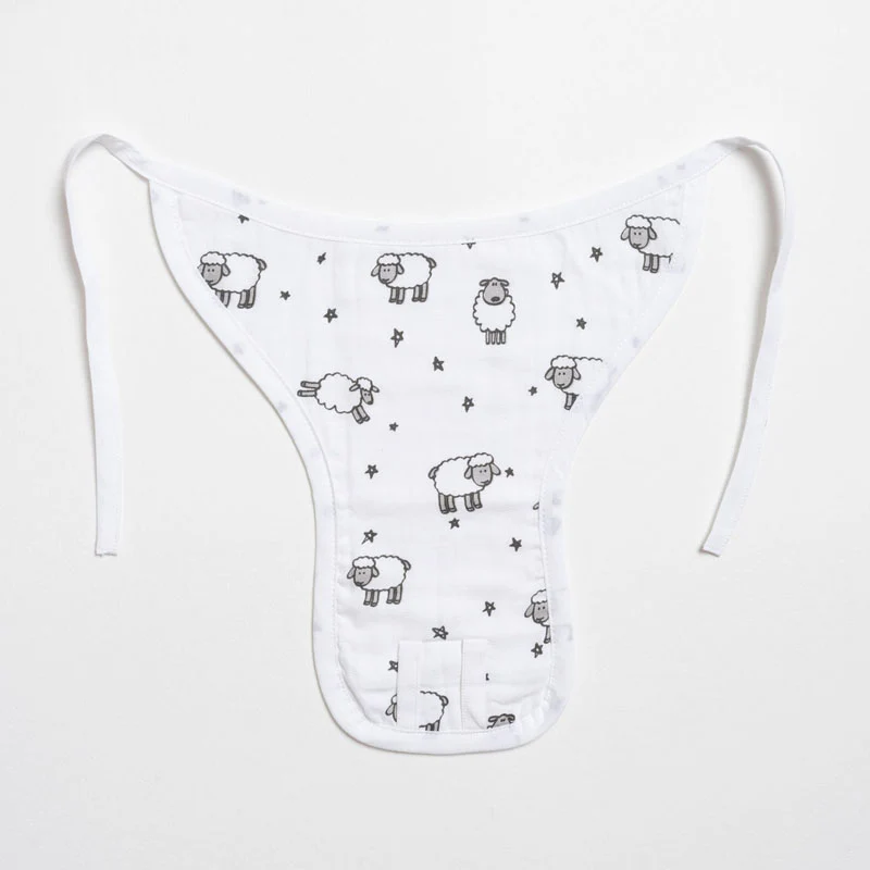 Aariro Counting Sheep Cloth Nappy Combo-100% Organic Cotton-Washable & Reusable-Pack of 2 - Image 3