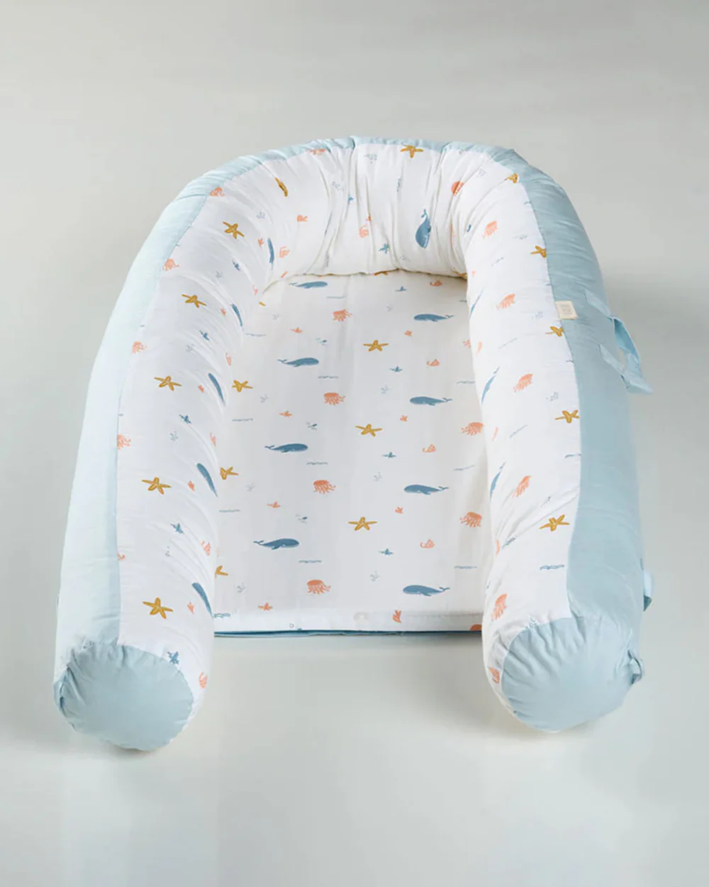 Aariro Cozy Nest-Baby Gadda Set-Under the Sea-Organic Cotton-Newborn Bed-0-8M - Image 3