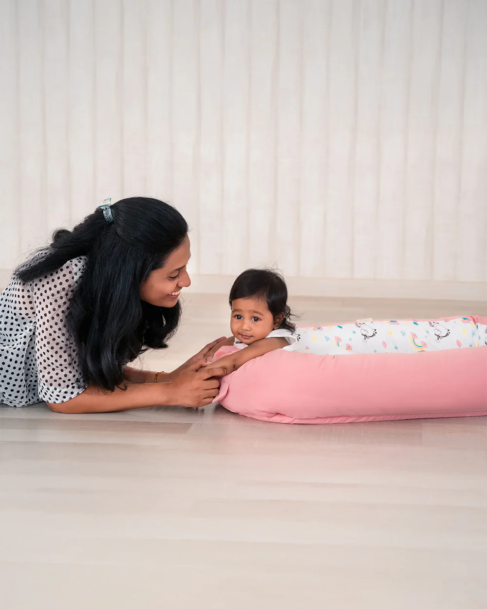 Aariro Cozy Nest-Baby Gadda Set-Under the Sea-Organic Cotton-Newborn Bed-0-8M - Image 5