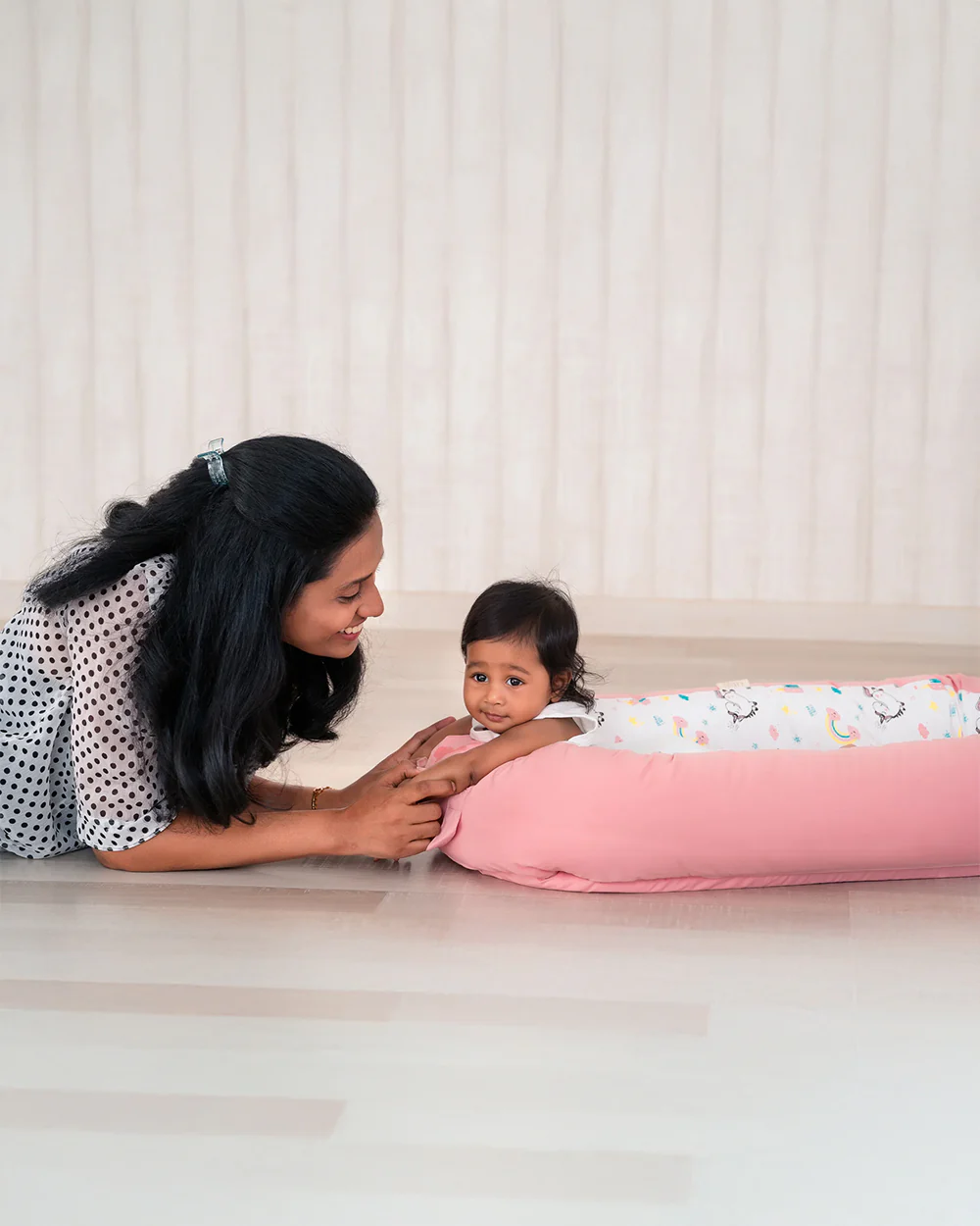 Aariro Cozy Nest-Baby Gadda Set-Wild Safari-Organic Cotton-Newborn Bed-0-8M - Image 5