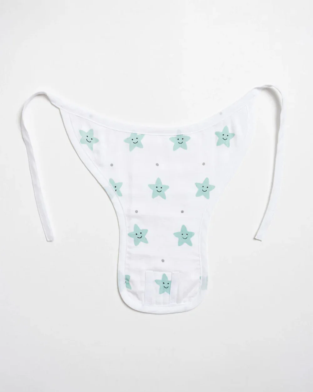 Aariro Mint Smiley Star Cloth Nappy Combo-100% Organic Cotton-Washable & Reusable-Pack of 2 - Image 2