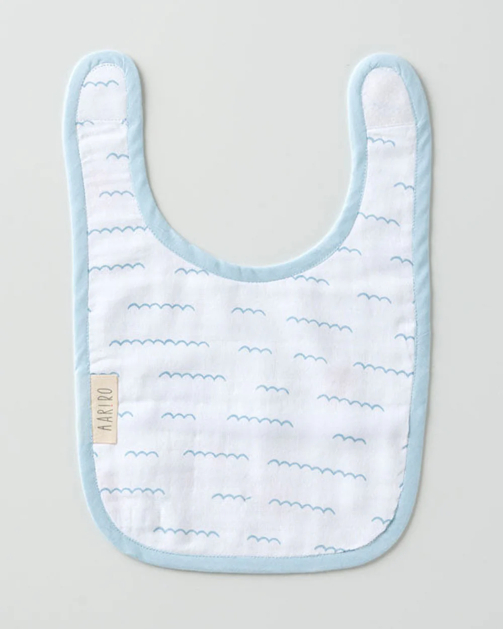 Aariro Organic Cotton Classic Muslin Bib-Multi Layered & Reversible-Under The Sea-For Infants - Image 2
