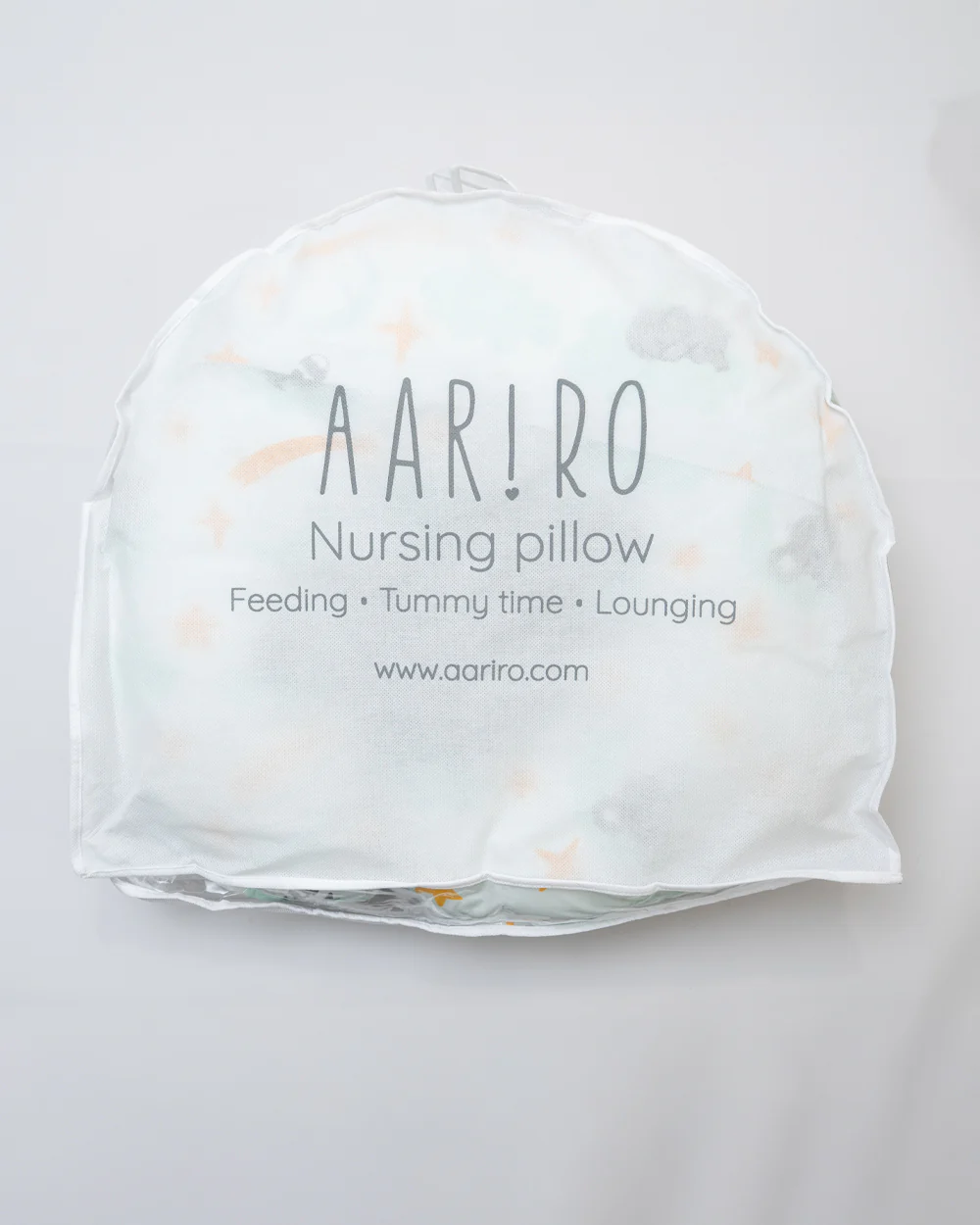Aariro Organic Cotton Nursing Pillow-100% Cotton Cover-Elephant & Raccoon-For Nursing - Image 7