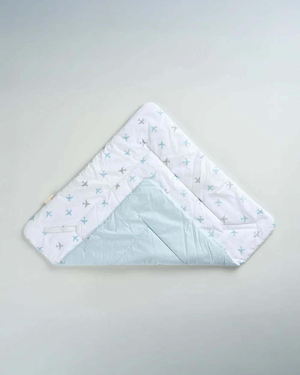 Aariro Quilted Baby Carrier Nest Cum Receiving Blanket-Dream Big-White & Blue-For Infants - Image 2