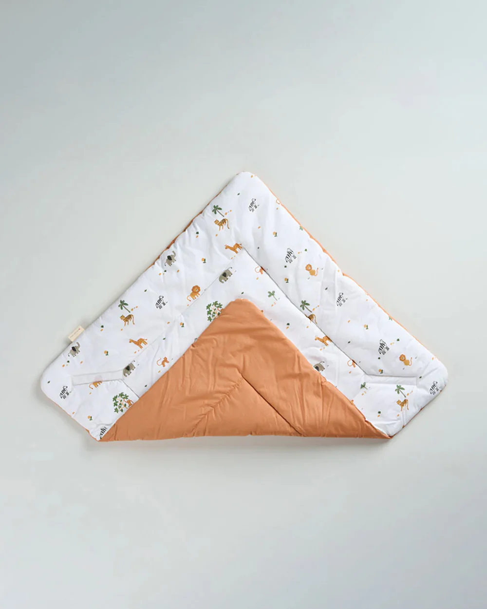 Aariro Quilted Baby Carrier Nest Cum Receiving Blanket-Wild Safari-White & Orange-For Infants - Image 2
