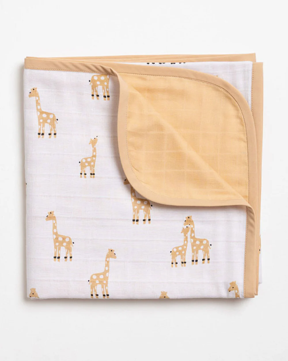 Aariro Reversible Muslin Blanket-Stand Tall-Organic Cotton-White & Orange-For Infants