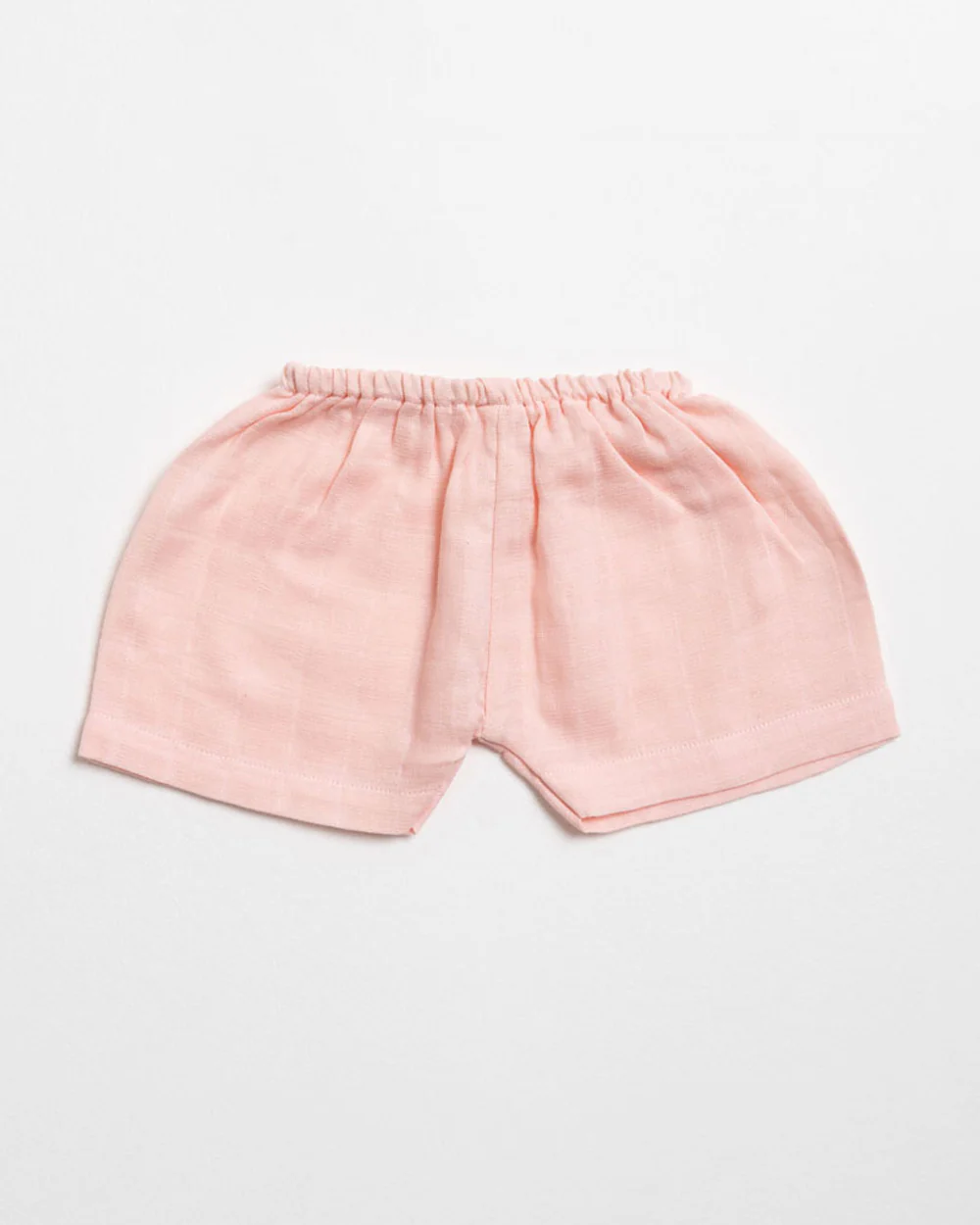 Aariro White & Pink Shorts-Flamingo and Leaves Print-Organic Cotton Muslin-Pack of 3-For Infants - Image 3