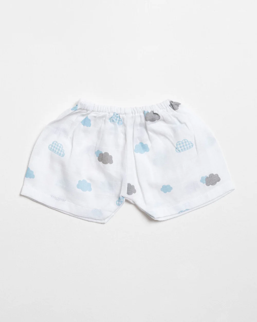 Aariro White Jhabla & Shorts Set-Aeroplane & Cloud Print-Organic Cotton-Pack of 2-For Infants - Image 7