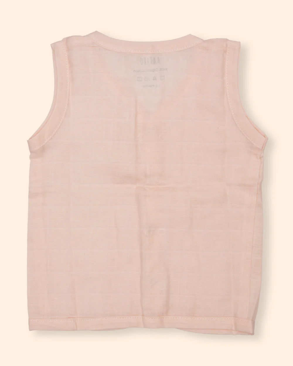 Aariro White & Pink Jhabla-Flamingo and Leaves Print-Organic Cotton-Pack of 3-For Infants - Image 10