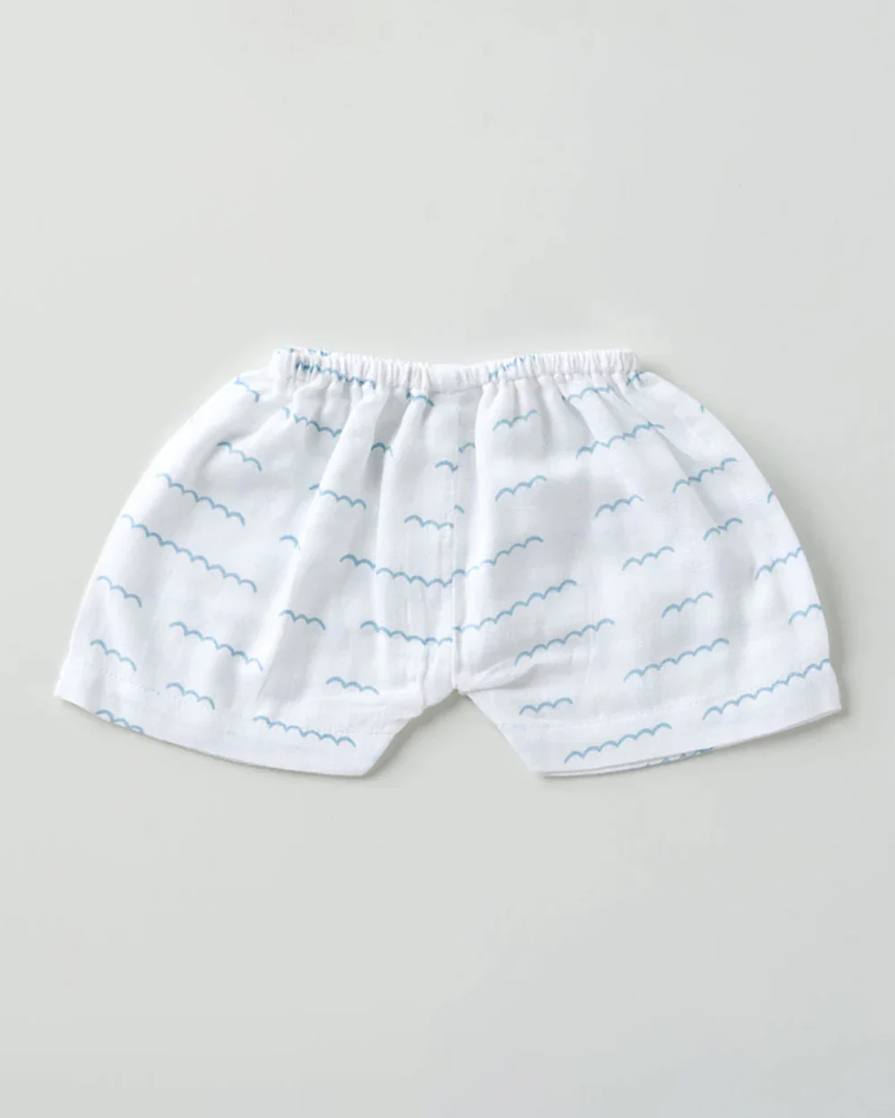 Aariro White Shorts-Under the Sea-100% Organic Cotton Muslin-Pack of 2-For Infants - Image 3
