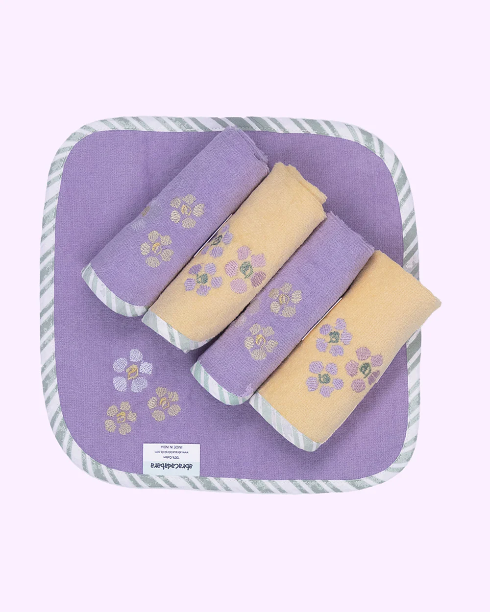 Abracadabra Baby Face Towel-100% Terry Cotton-Villandry-Pack of 5 - Image 3