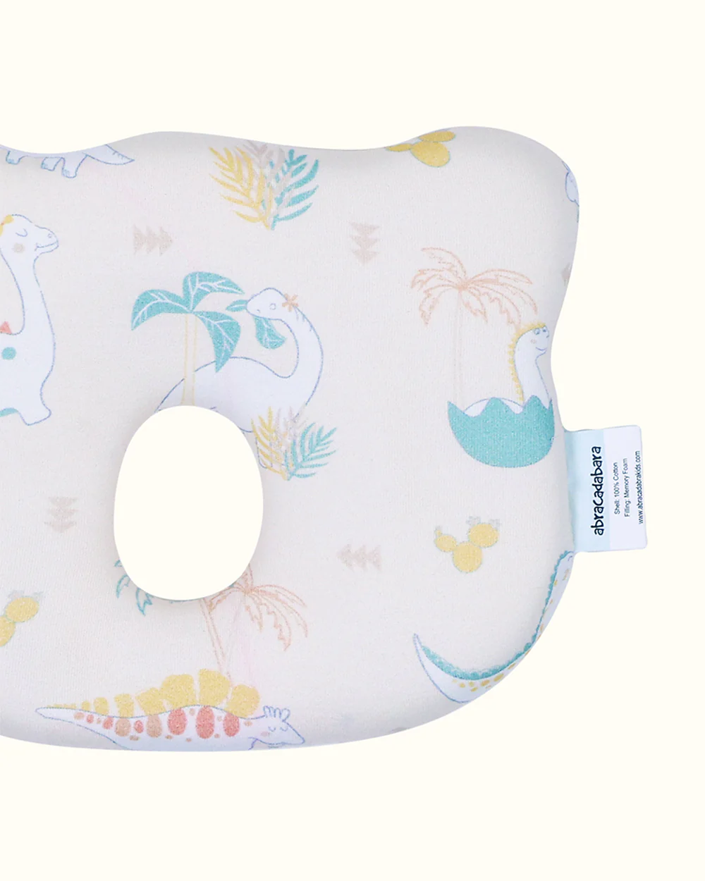 Abracadabra Baby Memory Foam Pillow-Prevents Flat Head Syndrome-Eases Neck Tension of Baby-D for Dino-For Infants - Image 3