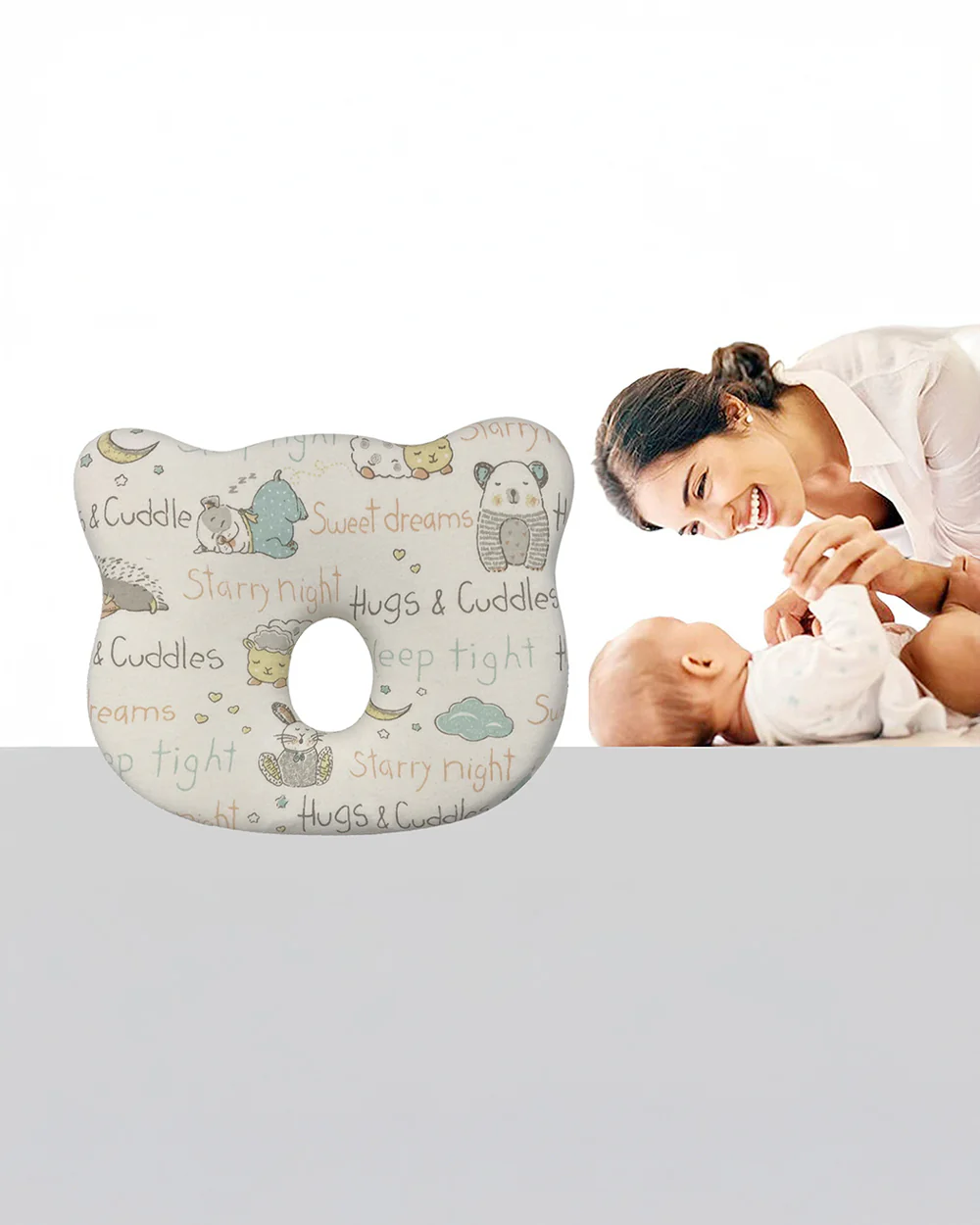 Abracadabra Baby Memory Foam Pillow-Prevents Flat Head Syndrome-Eases Neck Tension of Baby-Sleepy Friends-For Infants - Image 7