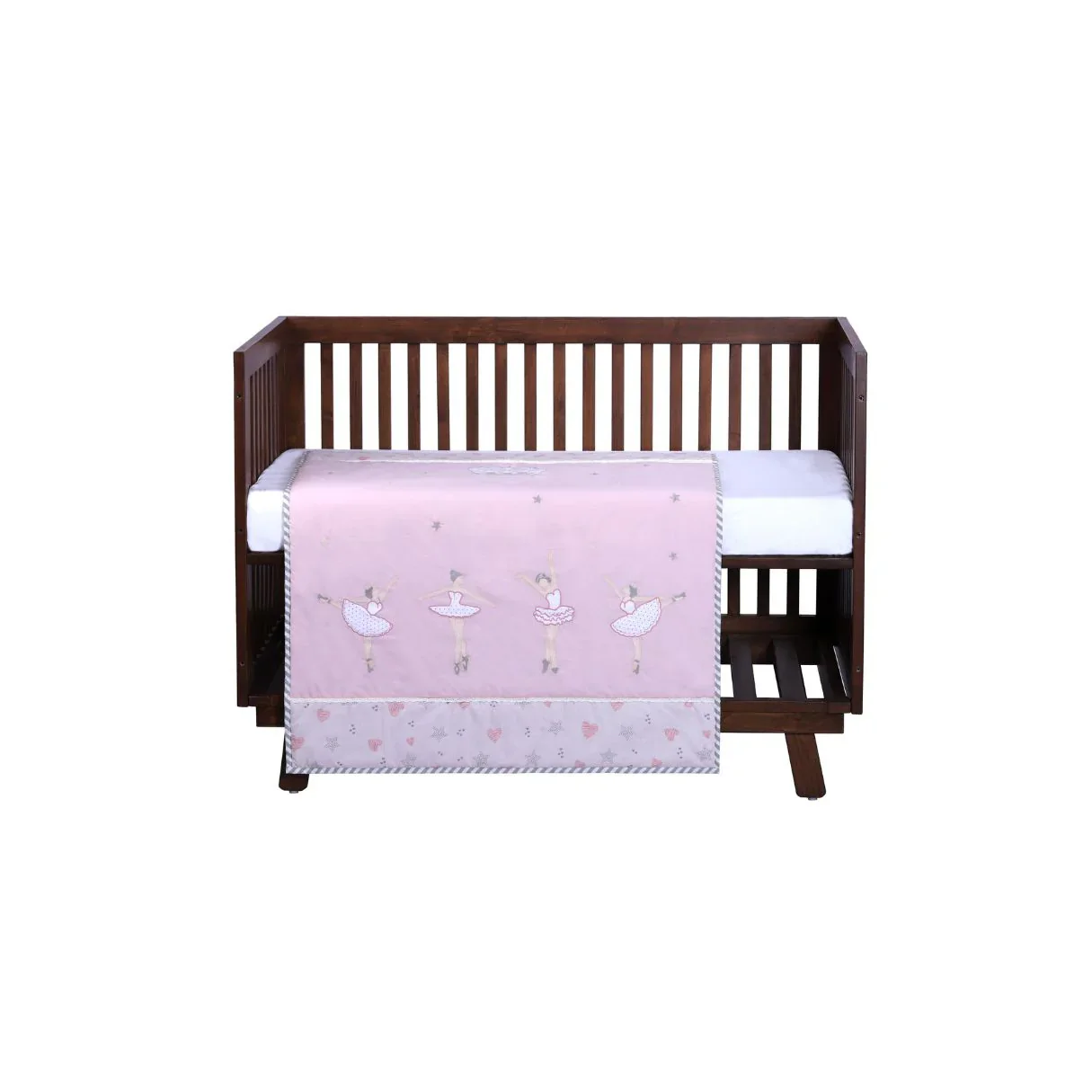 Abracadabra Baby Quilt-Ballerina-Handmade With Care-Pink-For Infants - Image 2