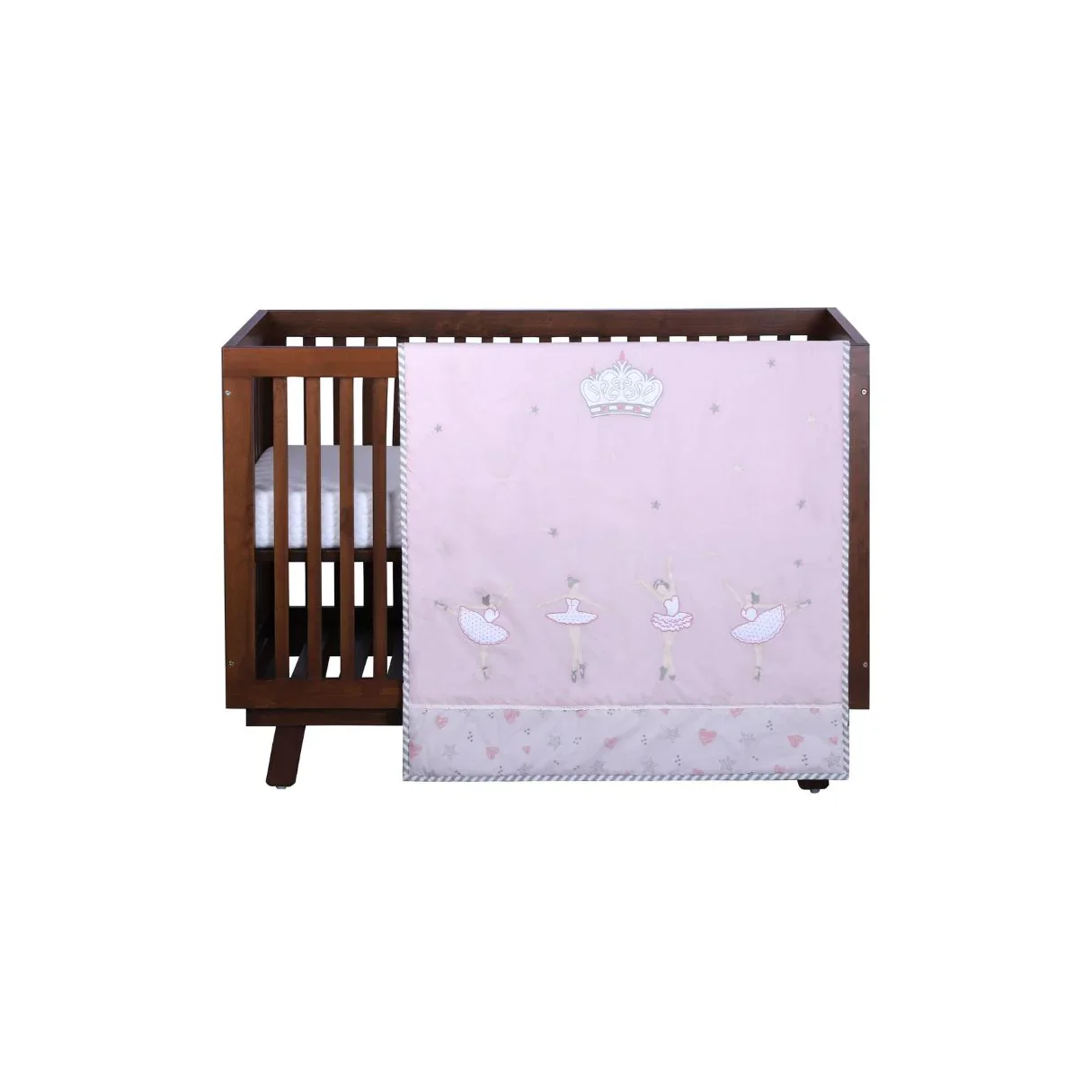 Abracadabra Baby Quilt-Ballerina-Handmade With Care-Pink-For Infants - Image 3