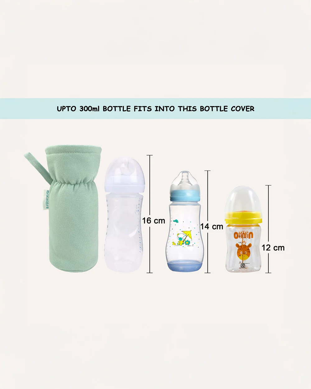 Abracadabra Bottle Cover with Dual Layer Insulation-Fits upto 300 ml Bottle-Lost in Clouds-Pack of 2 - Image 4