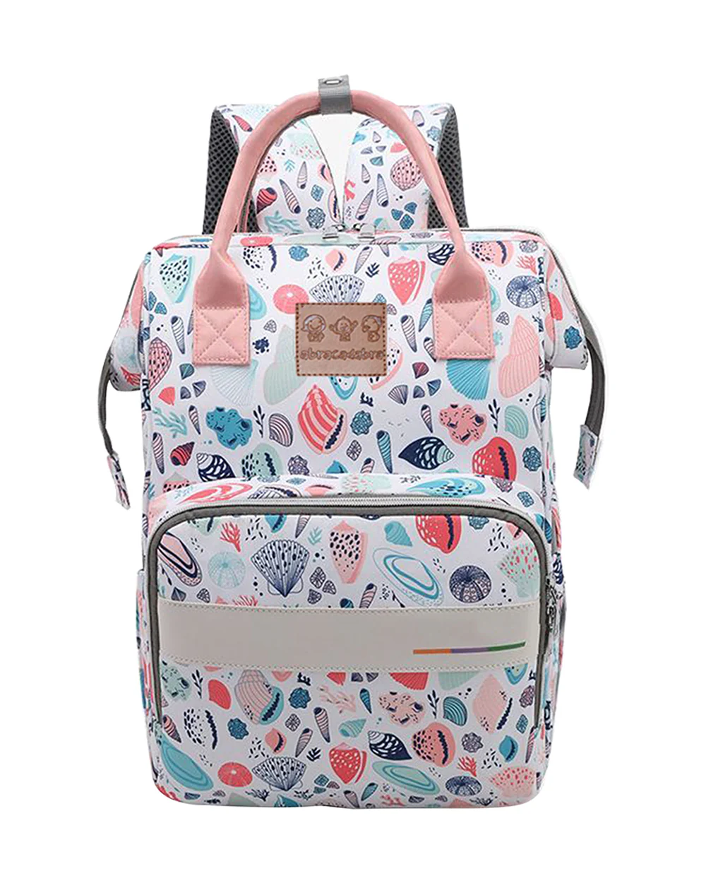 Abracadabra Multi-functional Diaper Bag-Backpack-With Stroller Hooks-Seashells