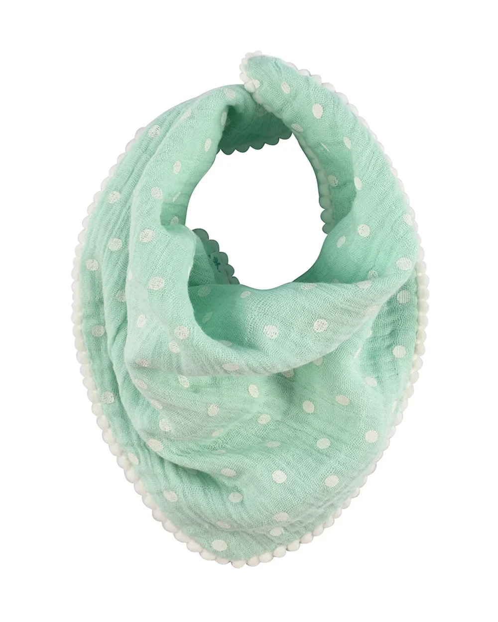 Abracadabra Muslin Bandana Bibs-Lost In Clouds-Foldable-With Snap Button-Pack of 3-For Infants - Image 5