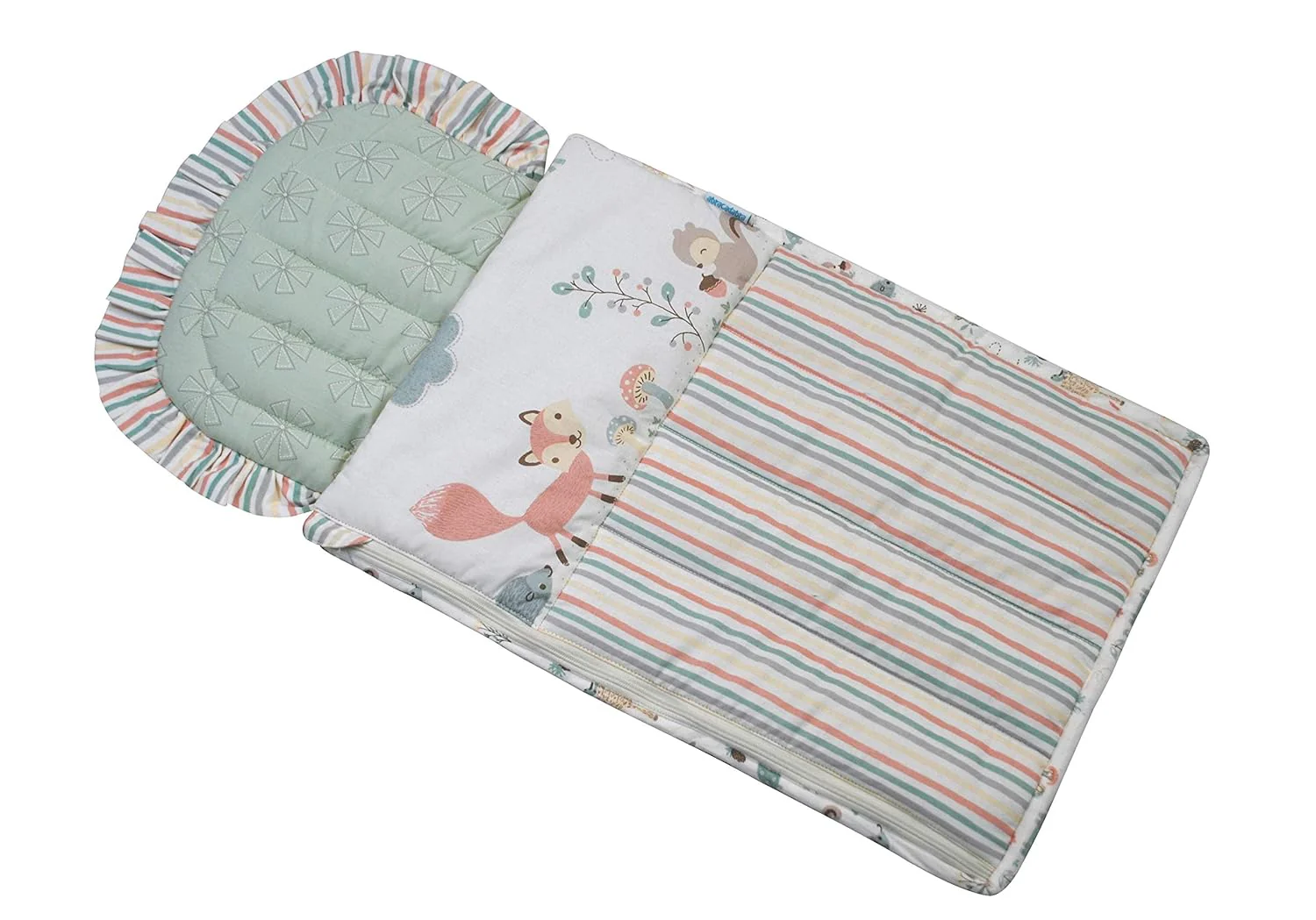 Abracadabra Quilted Baby Carrier Nest Cum Sleeping Bag-Bambi & Friends-Multicolor-For Infants - Image 3