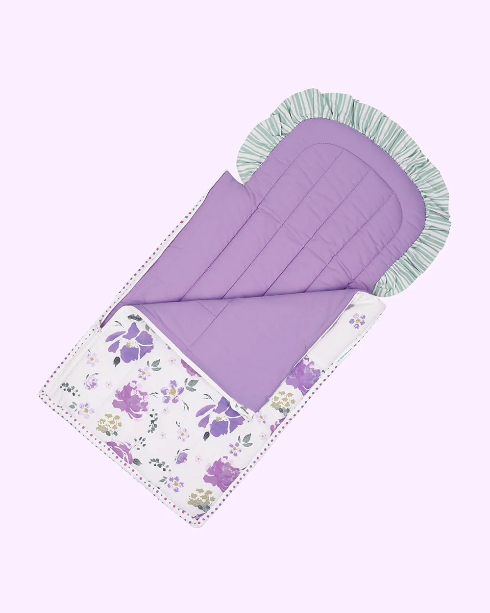 Abracadabra Quilted Baby Carrier Nest Cum Sleeping Bag-Villandry-White-For Infants - Image 5