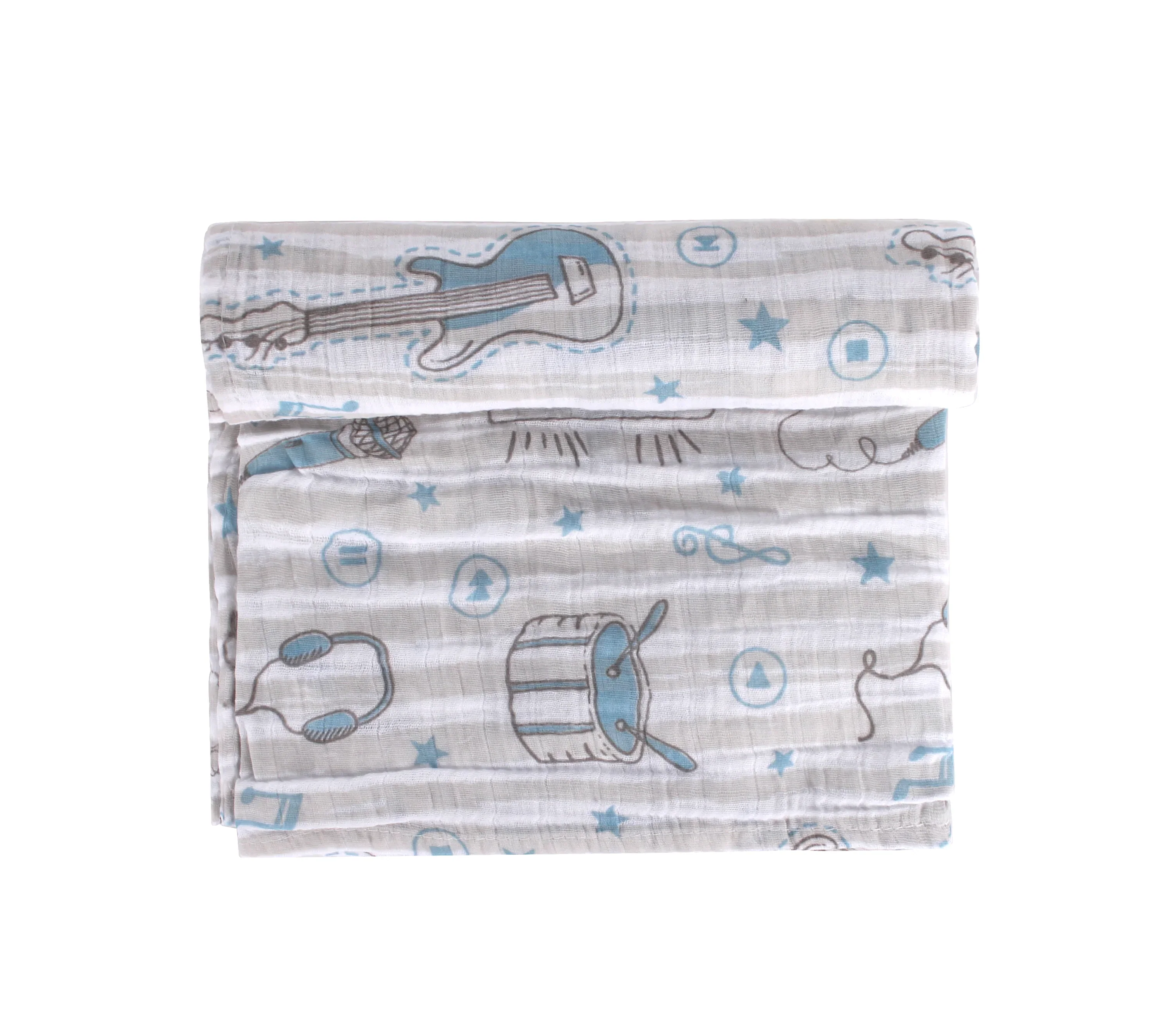 Abracadabra Rockstar Swaddles-Multicolor-Cotton Muslin-Infant Wraps-Pack of 3 - Image 8