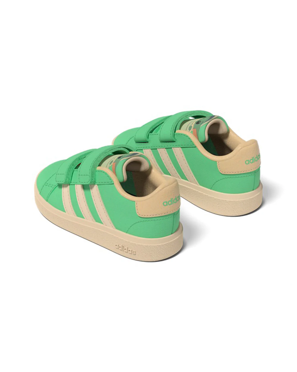 Adidas Green Grand Court Grogu CF I Velcro Shoes For Infants - Image 6
