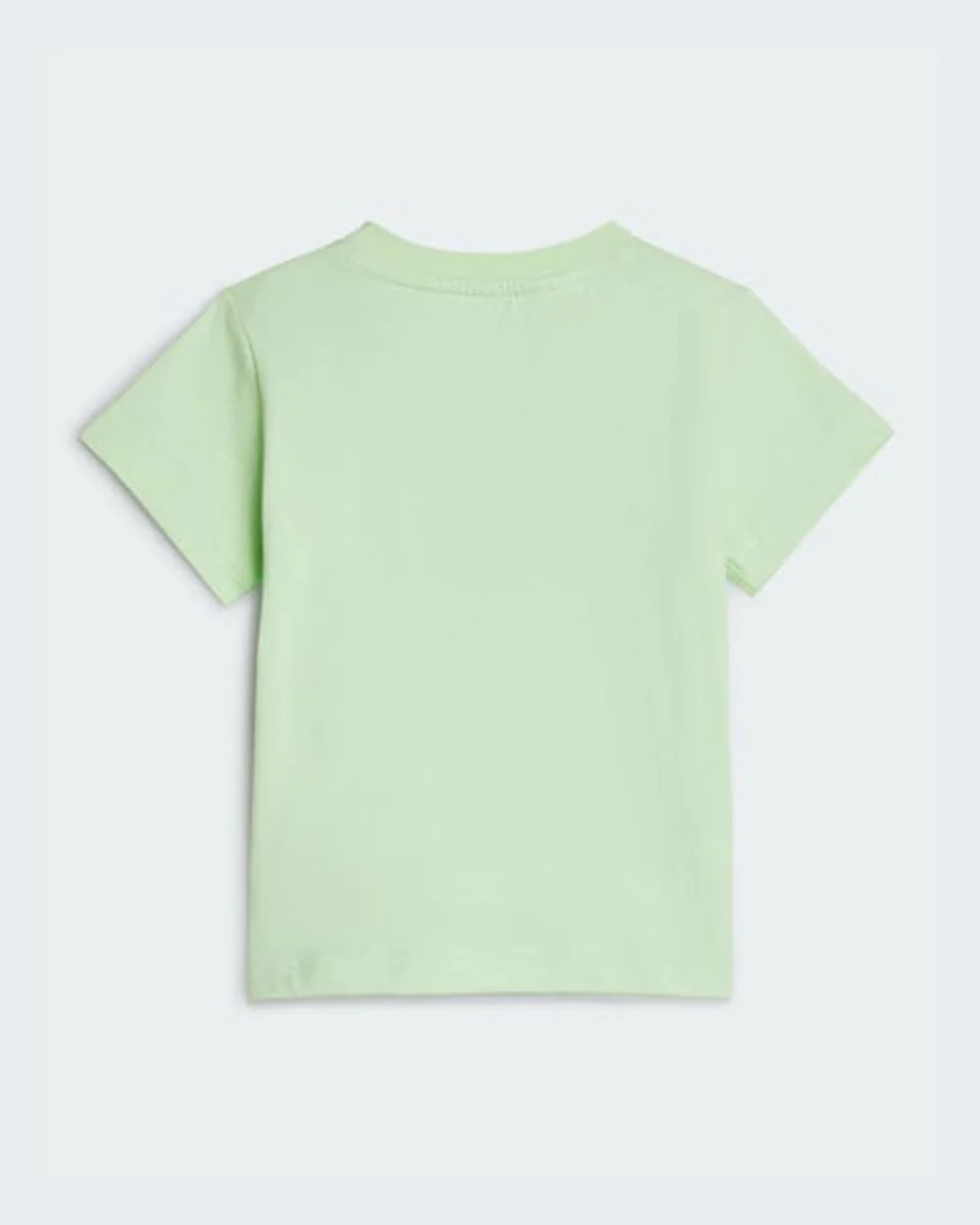 Adidas Mint & Navy Blue T-shirt & Shorts Set-Solid-100% Organic Cotton-For Infants - Image 3