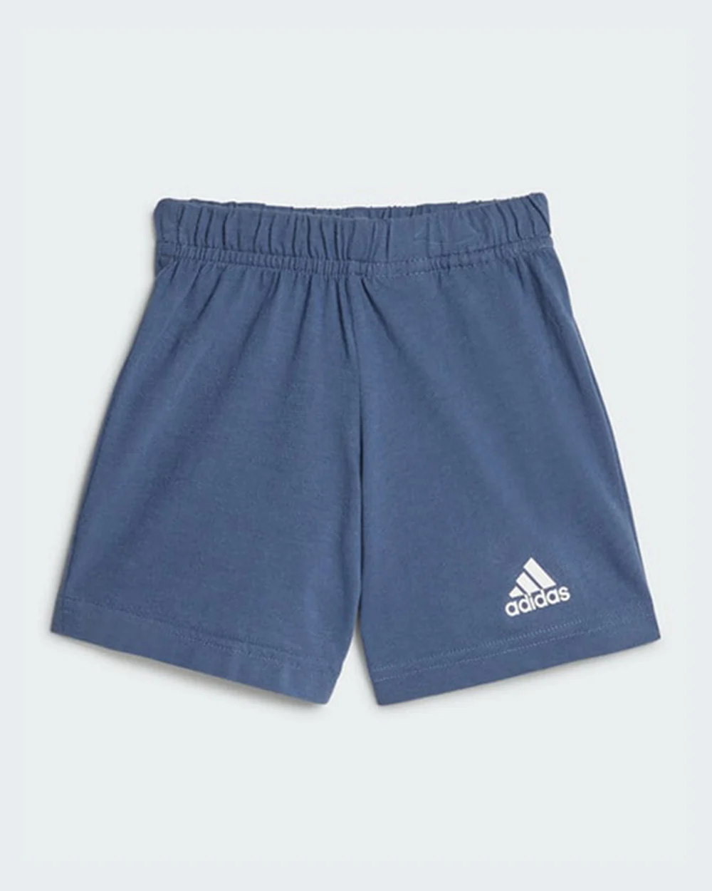 Adidas Mint & Navy Blue T-shirt & Shorts Set-Solid-100% Organic Cotton-For Infants - Image 4