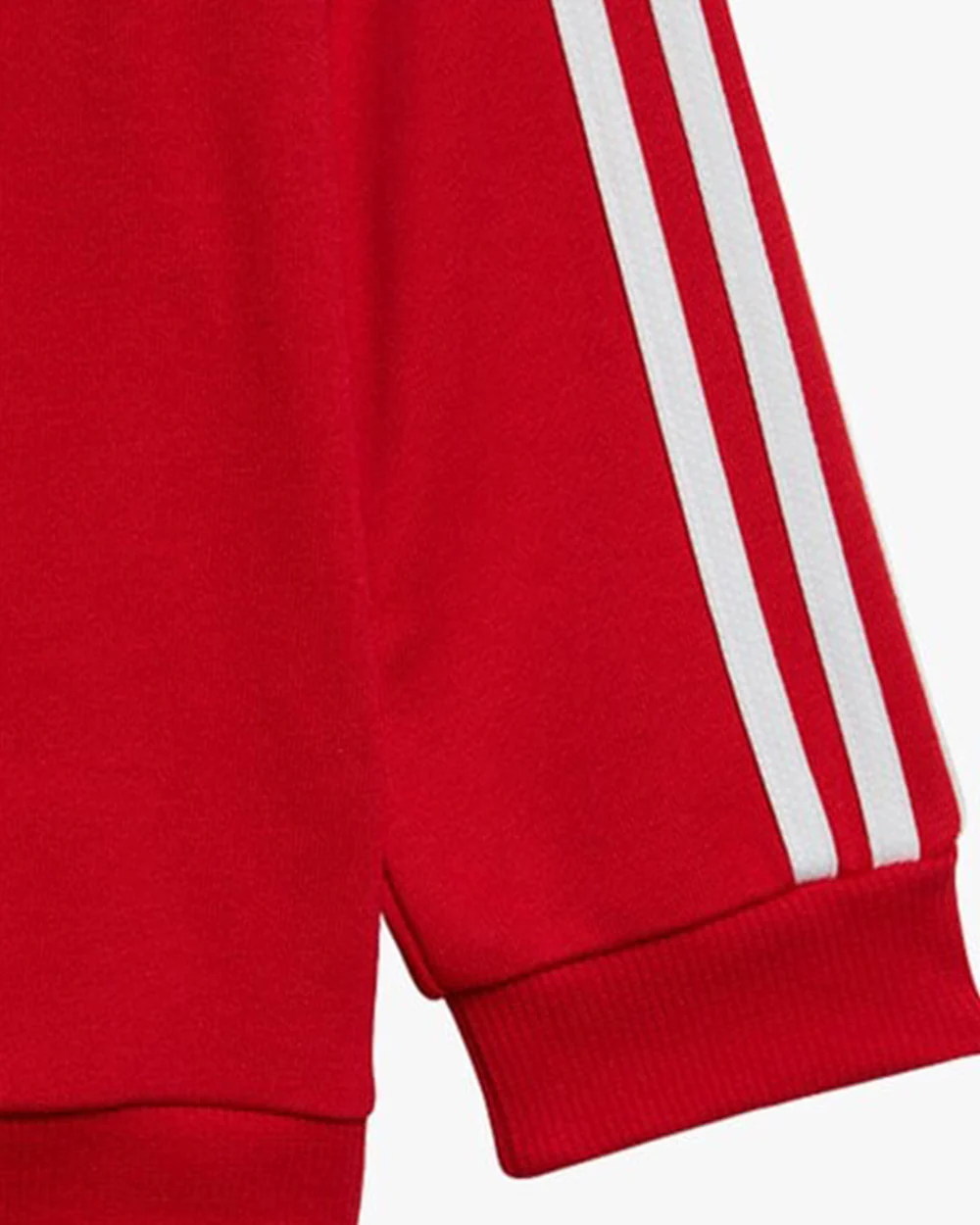 Adidas Red & Black Tracksuit-Solid-Cotton Blend-For Infants - Image 7