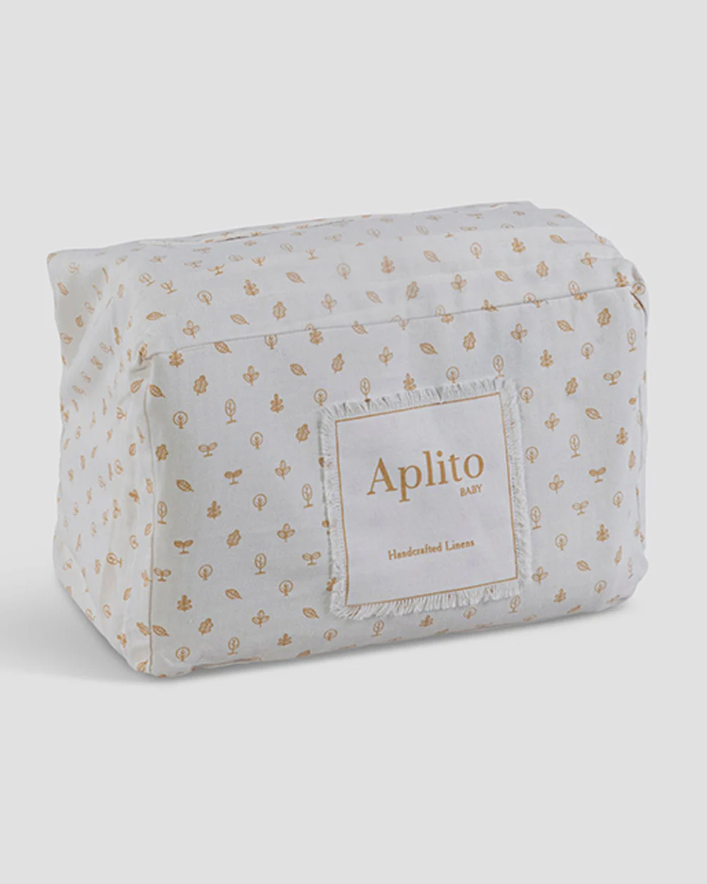 Aplito Baby Bedding Set-Hey Diddle Diddle-Hand Embroidered-Cotton Linen-Beige-For Infants - Image 6