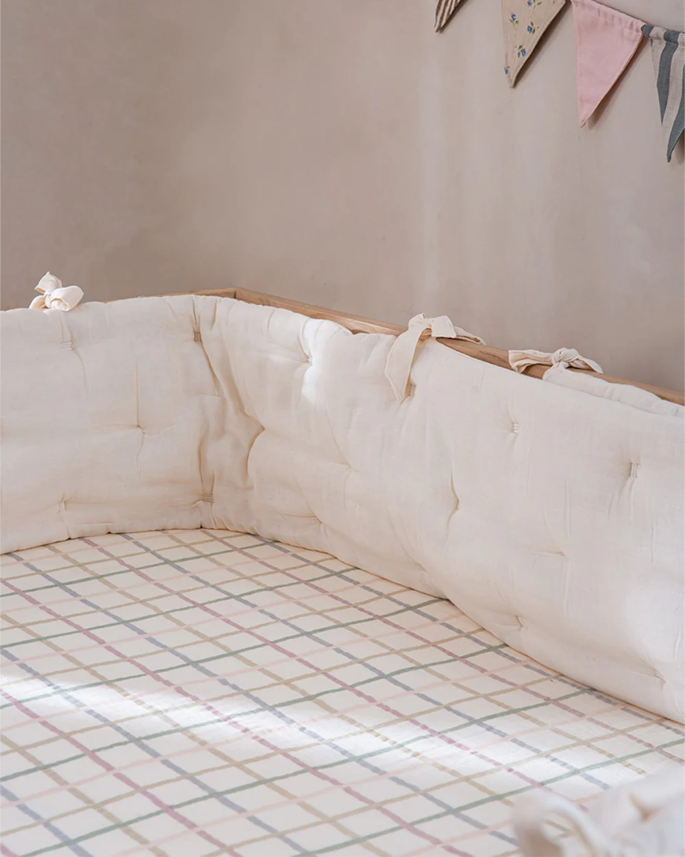 Aplito Baby Bedding Set-Wild One-Hand Embroidered-100% Organic Muslin Cotton-Off White-For Infants - Image 4