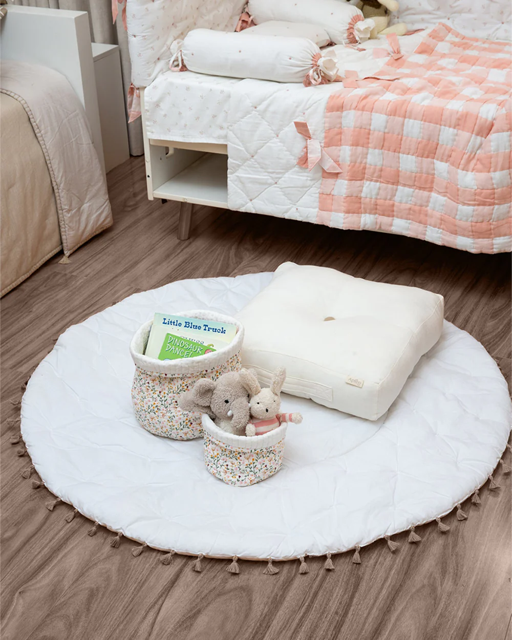 Aplito Baby Quilted Storage Basket Set-Sweet Meadows-Perfect Storage Bag For Toys, Diapers & Clothes - Image 5