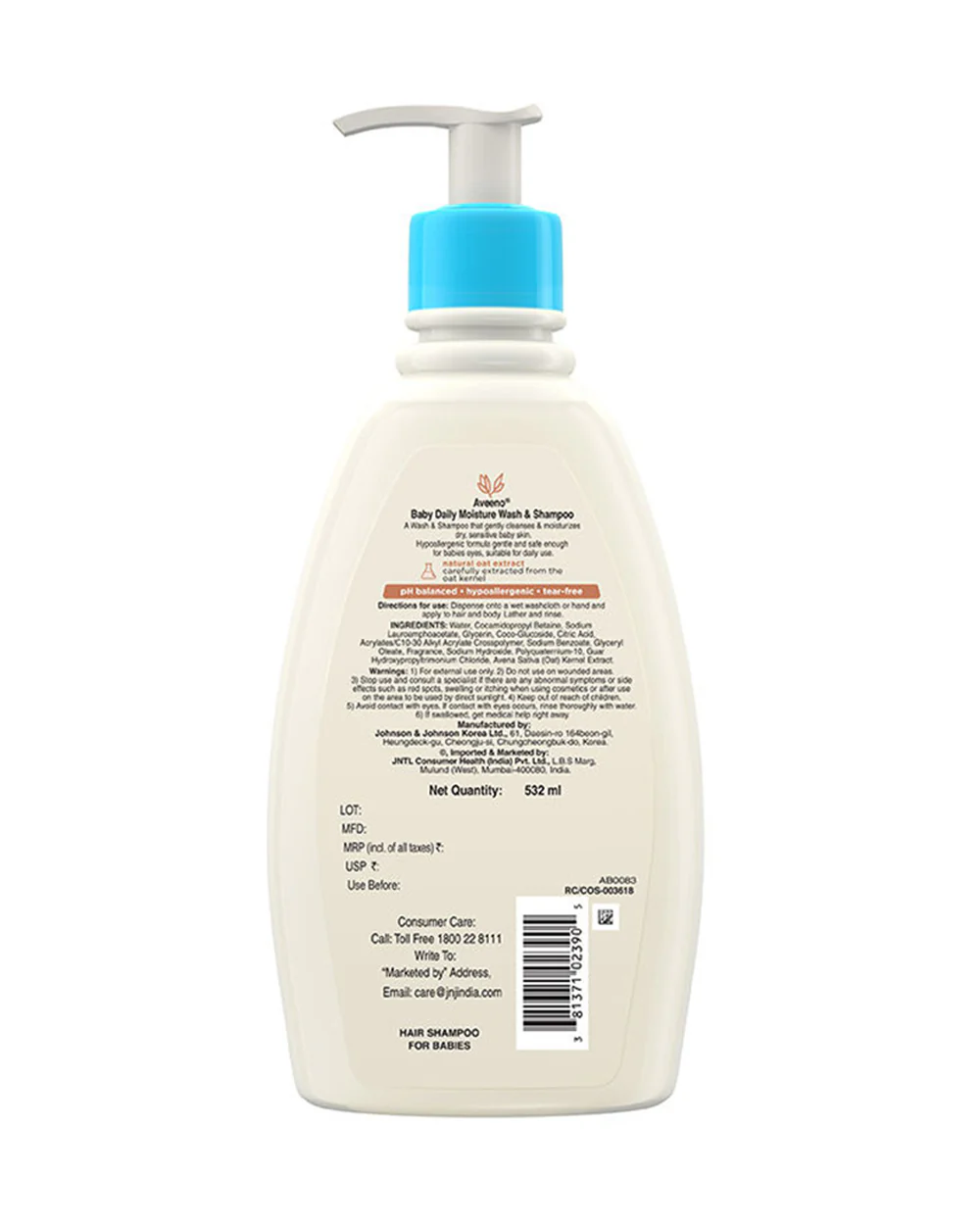 Aveeno Baby Daily Moisture Body Wash & Shampoo-Top To Toe Wash-With Glycerin & Oatmeal Extract-For Gentle Cleansing & Moisturizing - Image 14