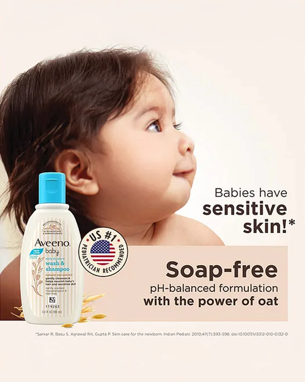 Aveeno Baby Daily Moisture Body Wash & Shampoo-Top To Toe Wash-With Glycerin & Oatmeal Extract-For Gentle Cleansing & Moisturizing - Image 3