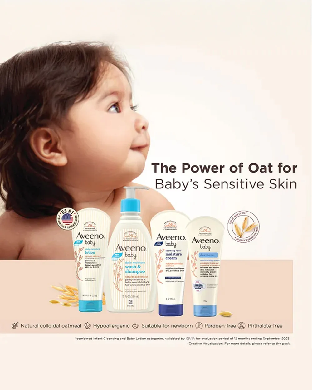 Aveeno Baby Daily Moisture Body Wash & Shampoo-Top To Toe Wash-With Glycerin & Oatmeal Extract-For Gentle Cleansing & Moisturizing - Image 9