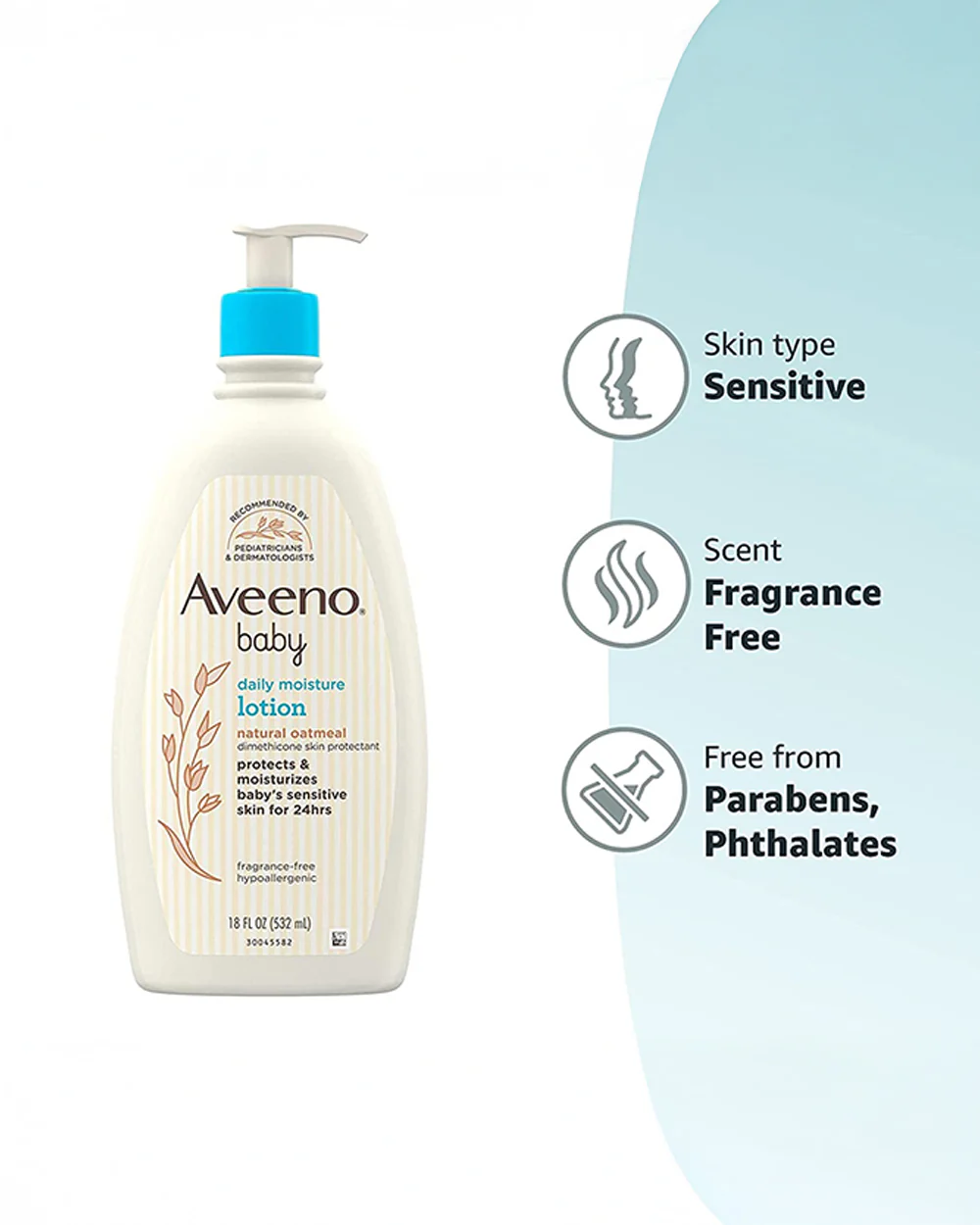 Aveeno Baby Daily Moisture Lotion-With Glycerin & Oatmeal Extract-Moisturizes, Soothes & Strengthens Skin Barrier - Image 5