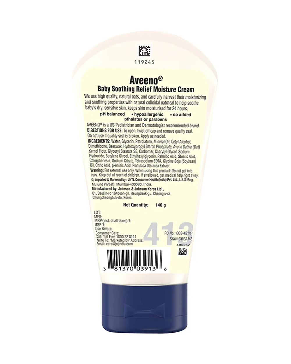Aveeno Baby Soothing Relief Moisture Cream-With Glycerin & Oatmeal Extract-Soothes, Moisturizes & Strengthens Skin Barrier - Image 26