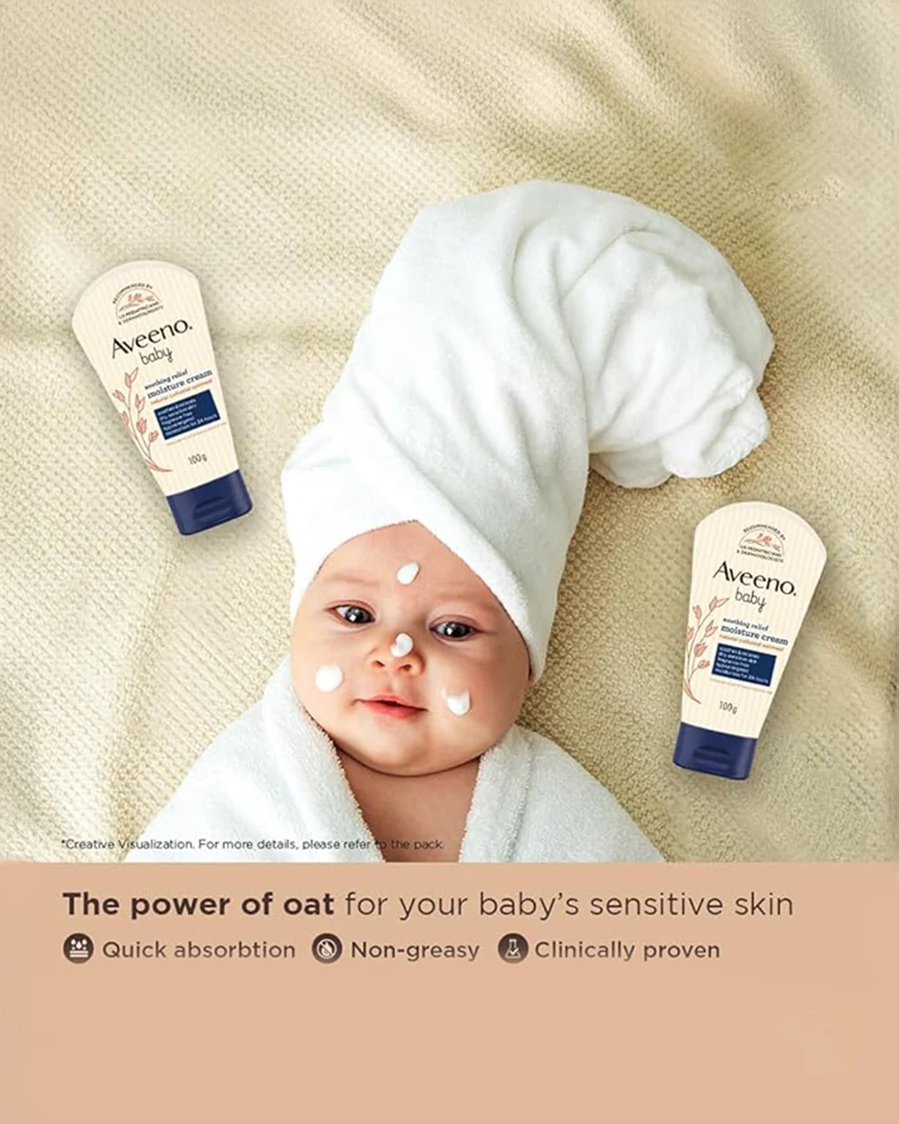 Aveeno Baby Soothing Relief Moisture Cream-With Glycerin & Oatmeal Extract-Soothes, Moisturizes & Strengthens Skin Barrier - Image 40