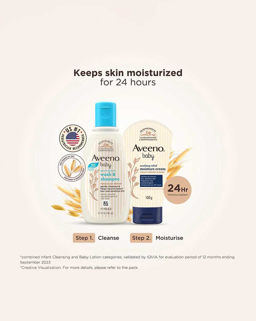 Aveeno Baby Soothing Relief Moisture Cream-With Glycerin & Oatmeal Extract-Soothes, Moisturizes & Strengthens Skin Barrier - Image 41