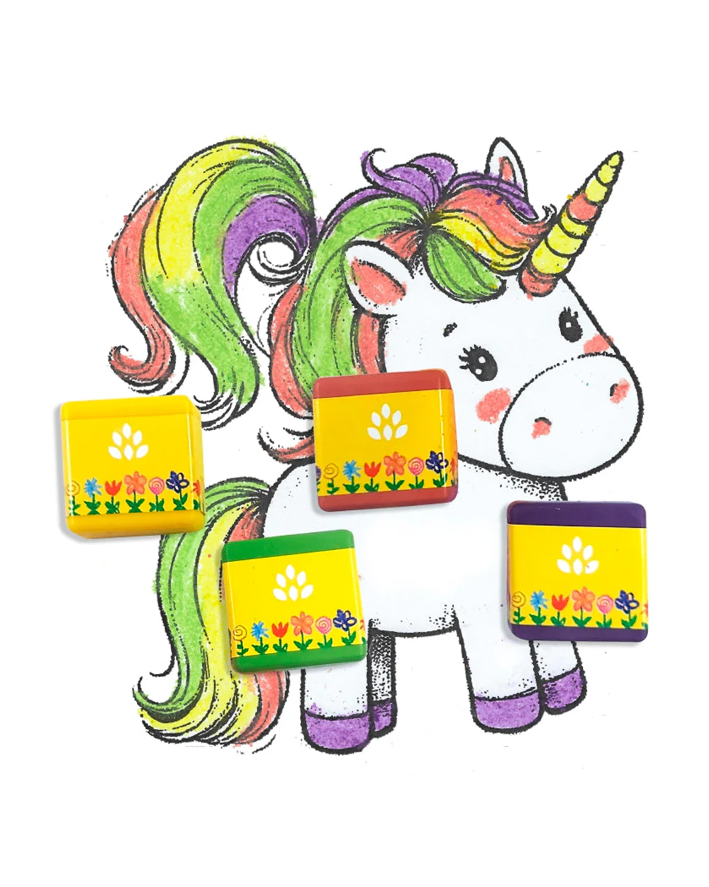 Azafran My First Crayon Unicorn-Pack Of 4 Jumbo Crayons-Promotes Creativity-Non Toxic-Art & Craft Kit-18M+ - Image 3
