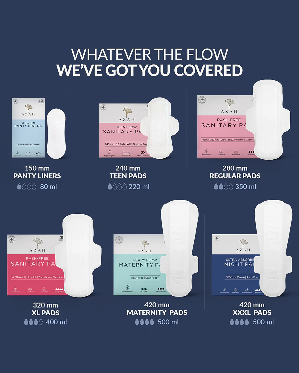 Azah Ultra Thin Panty Liners-150mm-For Light Flow - Image 7