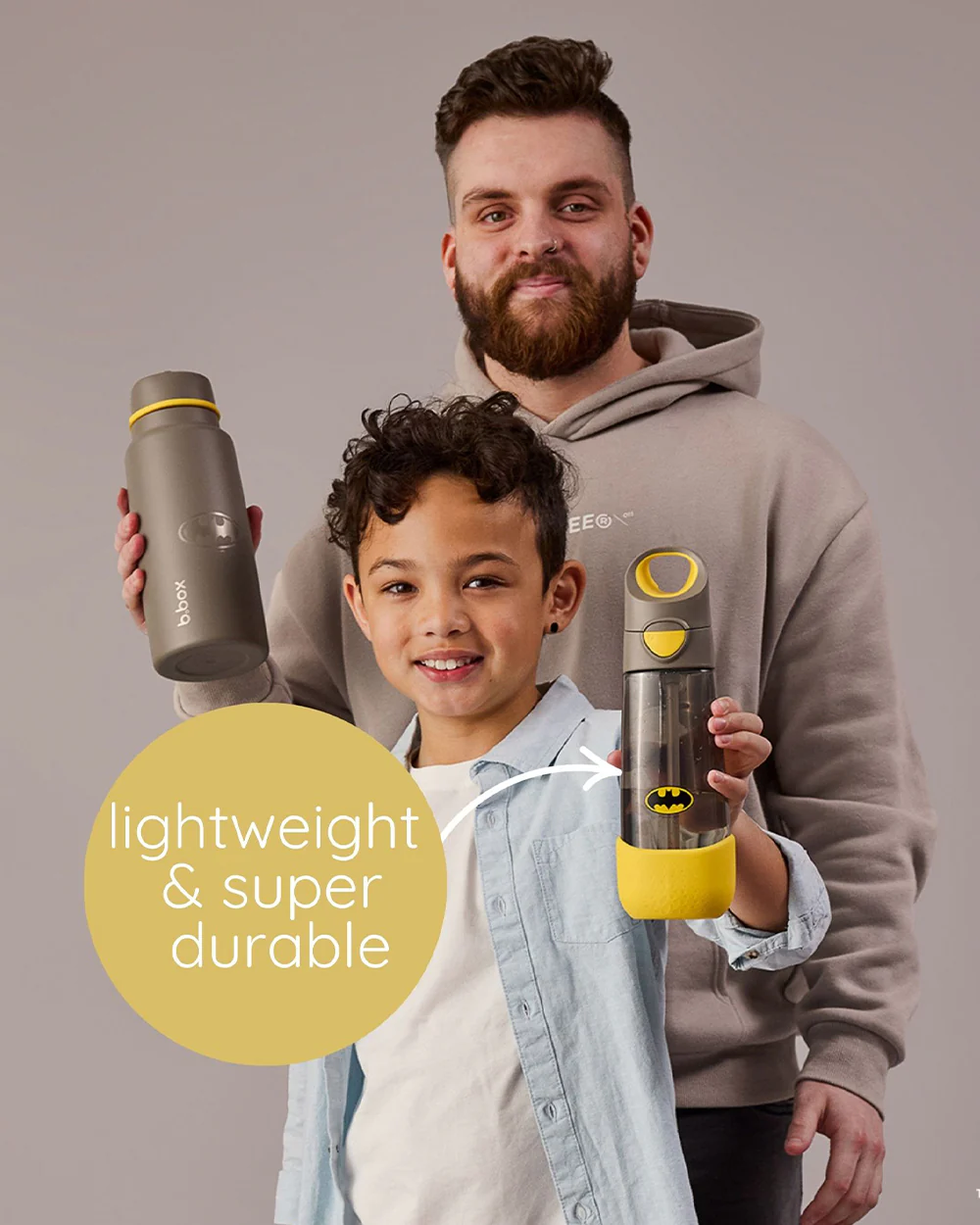 b.box Batman Tritan Straw Sipper-One Touch Open & Lock Lid-Spill Proof Straw Top-600ml-12M+ - Image 6