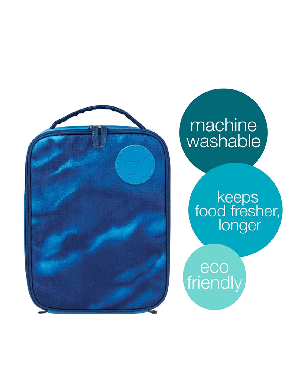 b.box Flexi Insulated Lunch Bag-Zip Closure-Carry Handle-Deep Blue-For Feeding Infants - Image 2