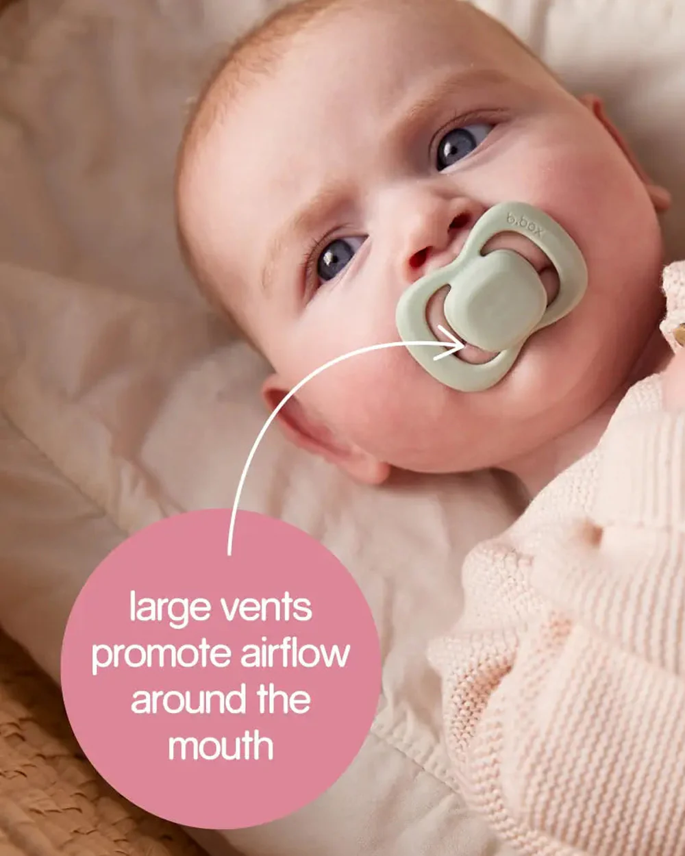 b.box Glow Pacifier Ergonomic Teat & Shield Design-Pack of 2-Sky & Sage - Image 6