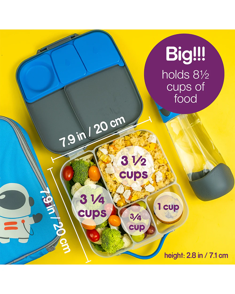 b.box Lunch Box-Leakproof-BPA Free-Emerald Forest Teal-For Feeding Infants - Image 6