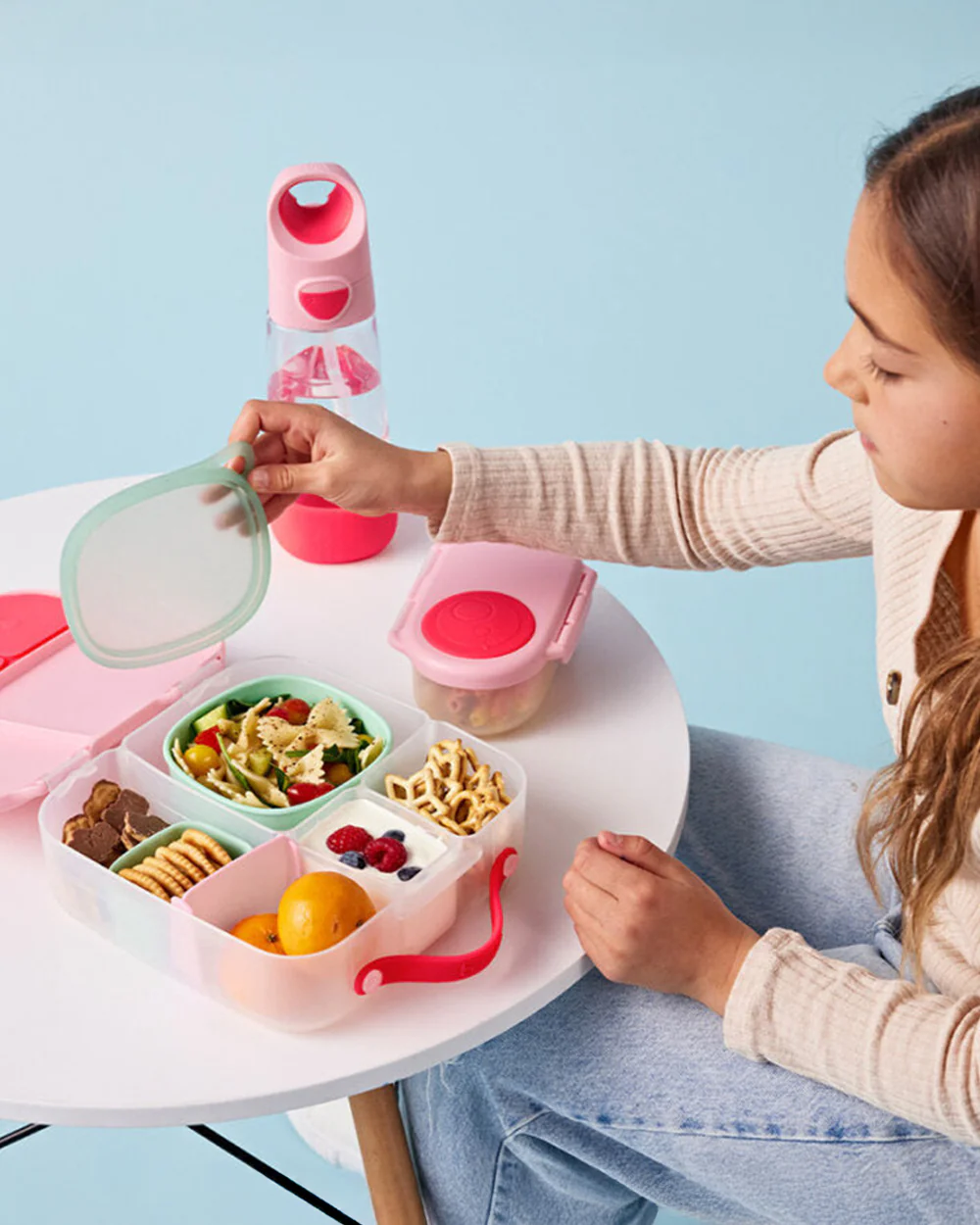 b.box Lunch Tub-Microwave Safe-BPA Free-Berry Peach-Lunch Box-For Feeding Infants - Image 4