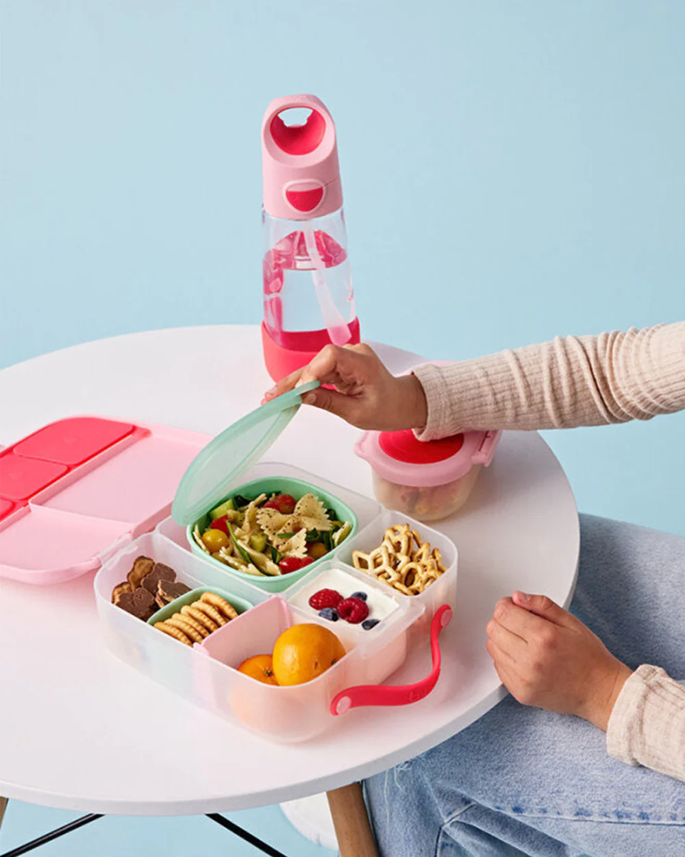 b.box Lunch Tub-Microwave Safe-BPA Free-Forest Cyan Green-Lunch Box-For Feeding Infants - Image 7