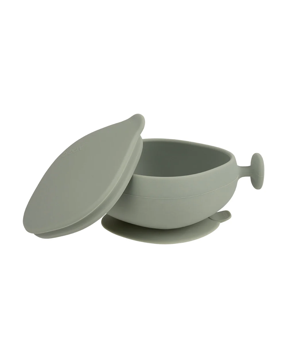 b.box Silicone Bowl- Easy Grip Handle-Microwave Safe-Sage-For Infants