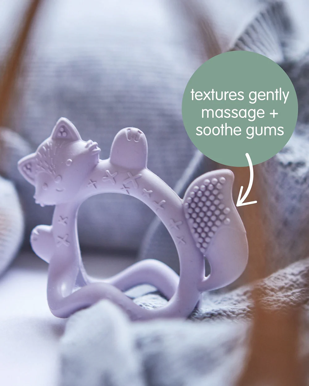 b.box Silicone Wrist Teether-Lightweight & Easy to Grasp-Textures Gently Massage Sore Gums-Lullaby Blue-3M+ - Image 5