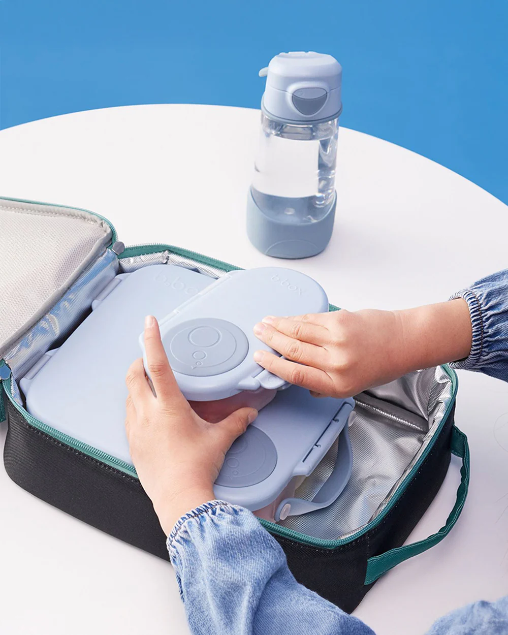 b.box Snack Box-Leakproof & Microwave Safe-Chill Out Blue-For Feeding Infants - Image 8
